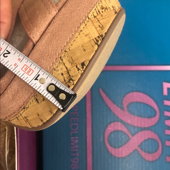 Ankle Strap Cone Heel Cork Sandals - Picture 3 of 4